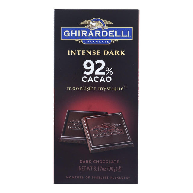 Ghirardelli 92% Cacao Moonlight Mystique Intense Dark Chocolate (Pack of 12) - 3.17 Oz - Cozy Farm 