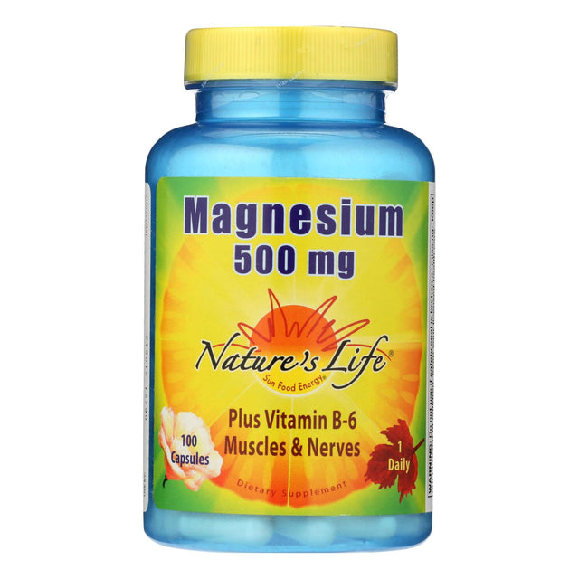 Nature's Life Magnesium 500mg - Powerful Supplement for Muscle & Nerve Support (100 Caplets) - Cozy Farm 