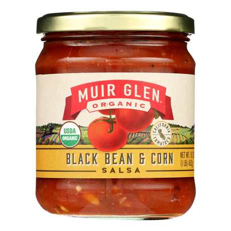 Muir Glen Black Bean & Corn Medium Salsa, 16 oz (Pack of 12) - Cozy Farm 