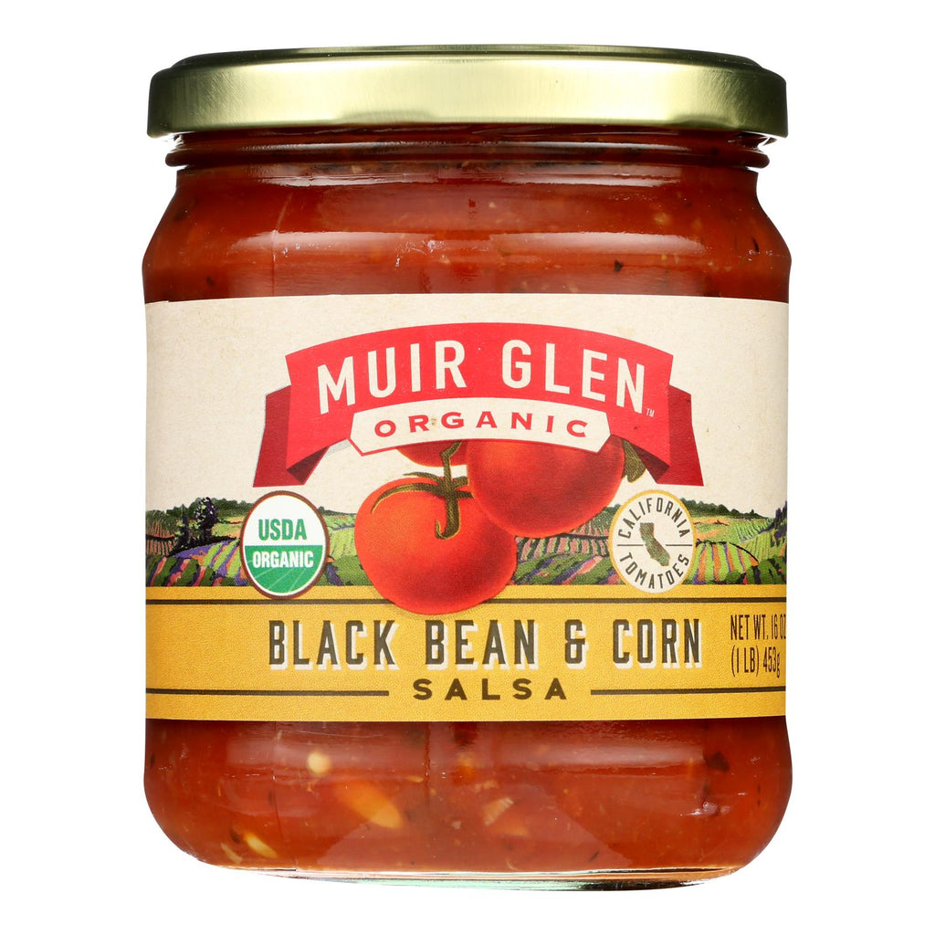 Muir Glen Black Bean Corn Med Salsa (Pack of 12) - Tomato - 16 Oz. - Cozy Farm 