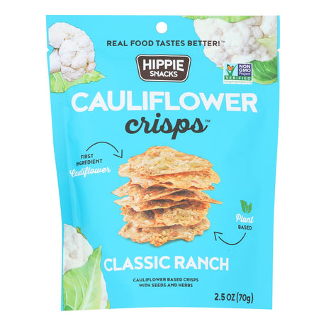 Hippie Snacks Cauliflower Crspz: 2.5 Oz Ranch Baked Cauliflower Crackers (Pack of 8) - Cozy Farm 