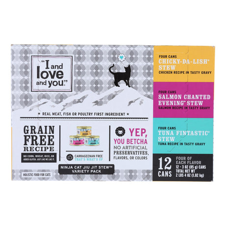 I and Love and You Ninja Cat Jit Stew 4-Pack, 12 Count - Cozy Farm 