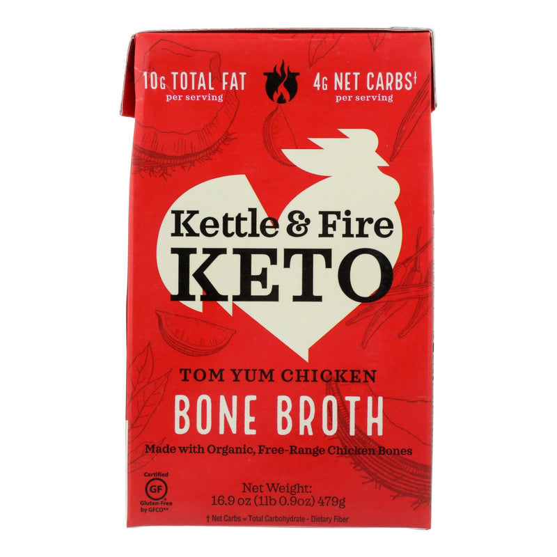 Kettle and Fire Tom Yum Bone Broth - 6 Pack 16.9 Oz - Cozy Farm 