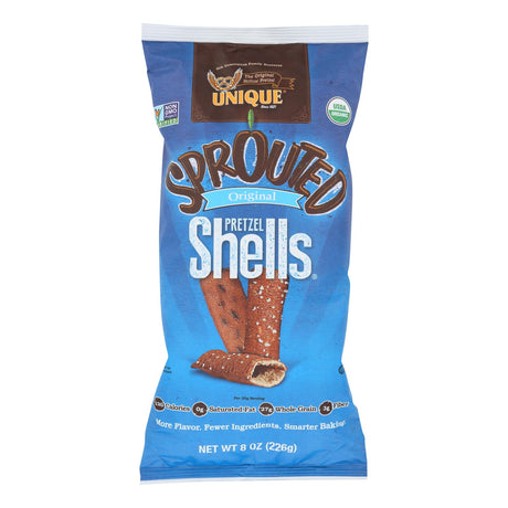 Unique Pretzels - Sprouted Shells - Original Sea Salt -  (Pack of 12, 8 Oz.) - Cozy Farm 