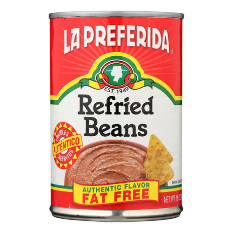 La Preferida Fat-Free Refried Beans - (12) 16-Ounce Cans - Cozy Farm 