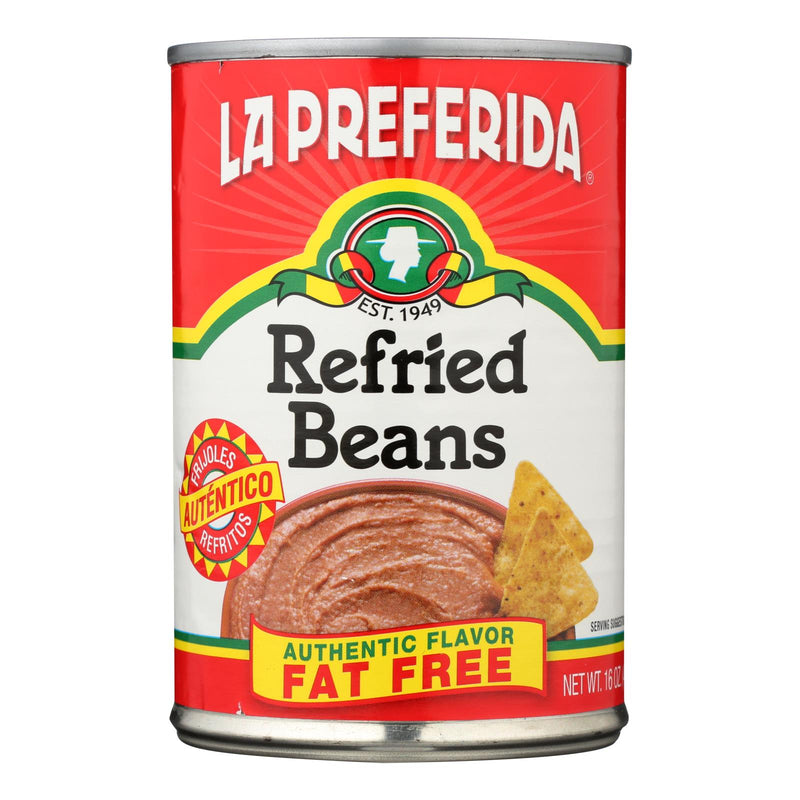 La Preferida Refried Beans - Fat Free (Pack of 12) 16 Oz - Cozy Farm 