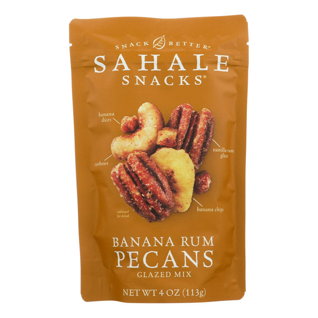 Sahale Snacks Pecans Glazed Mix Ban Rum 4 Oz (Pack of 6) - Cozy Farm 