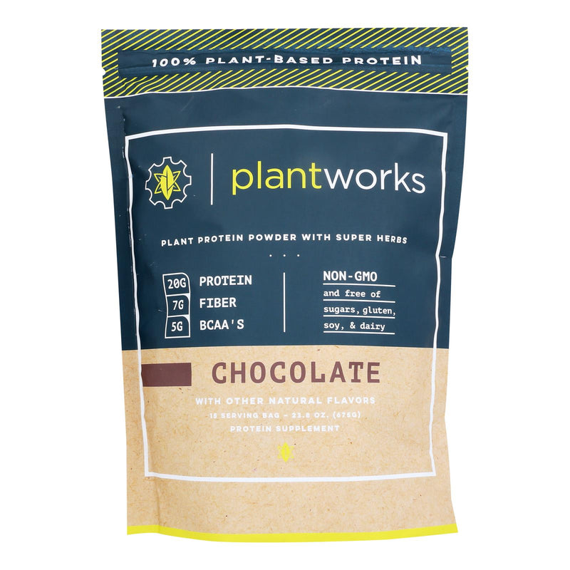 Plant Works - Protein Powder Chocolate (Pack of 4) 23.8 Oz - Cozy Farm 