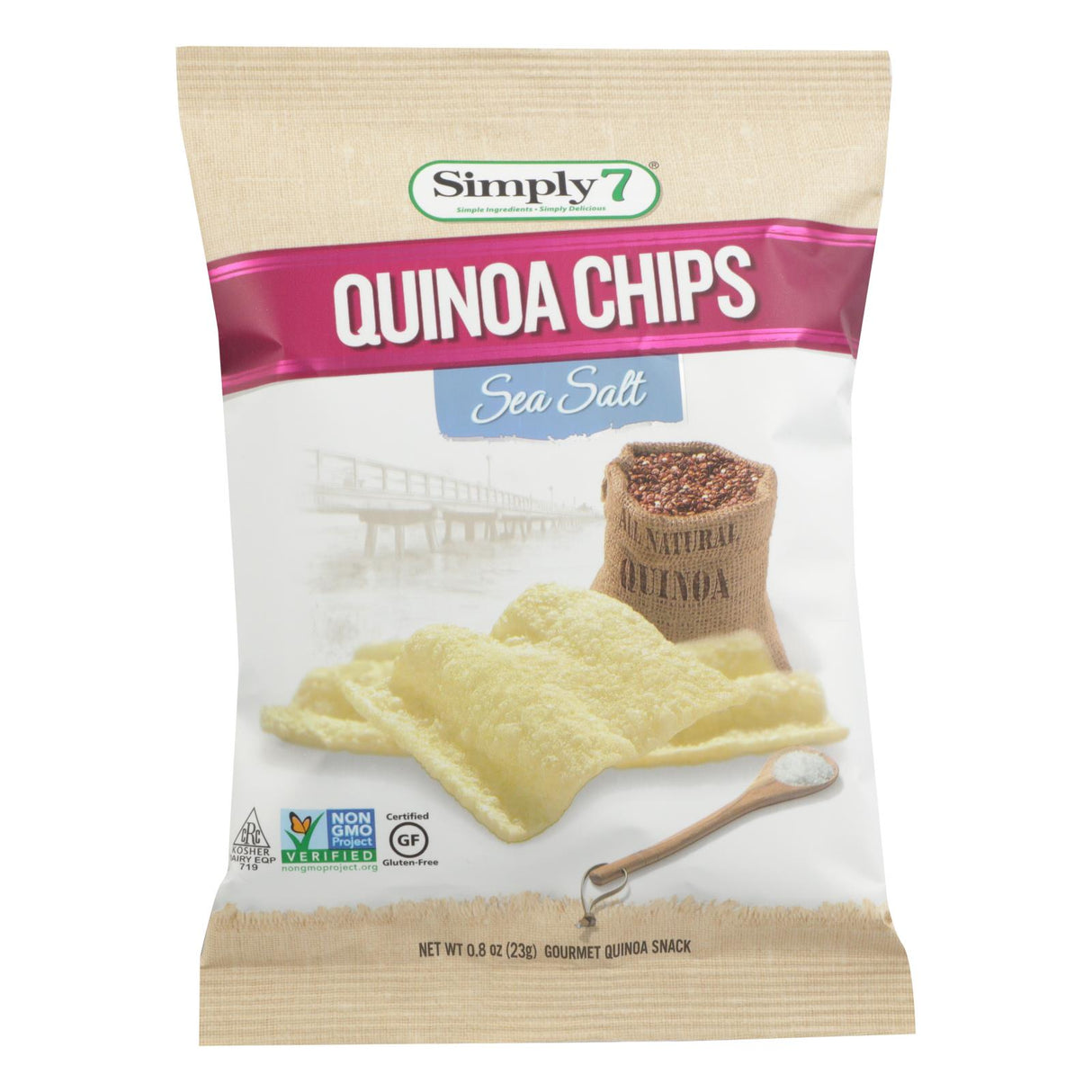 Simply 7 Quinoa Chips (Pack of 24) - Seasalt - 0.8 Oz. - Cozy Farm 