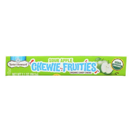 Torie & Howard Chewy Fruities Organic Candy Chws, Sour Apple - 2.1 Oz (Pack of 18) - Cozy Farm 