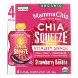 Mamma Chia Organic Vitality Snack Squeeze - Strawberry Banana 3.5 Oz, Pack of 6 - Cozy Farm 