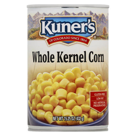 Kuner Premium Whole Kernel Corn, 15.25 Oz (Pack of 12) - Cozy Farm 