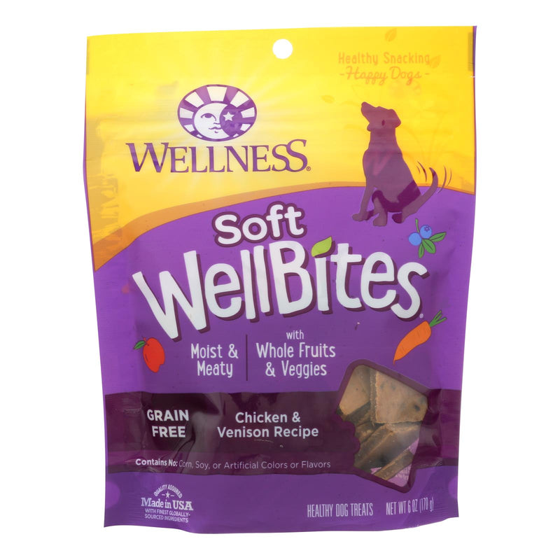Wellness Soft Wellbites Chicken & Venison Recipe Natural Dog Treats (Pack of 8) 6 Oz - Cozy Farm 