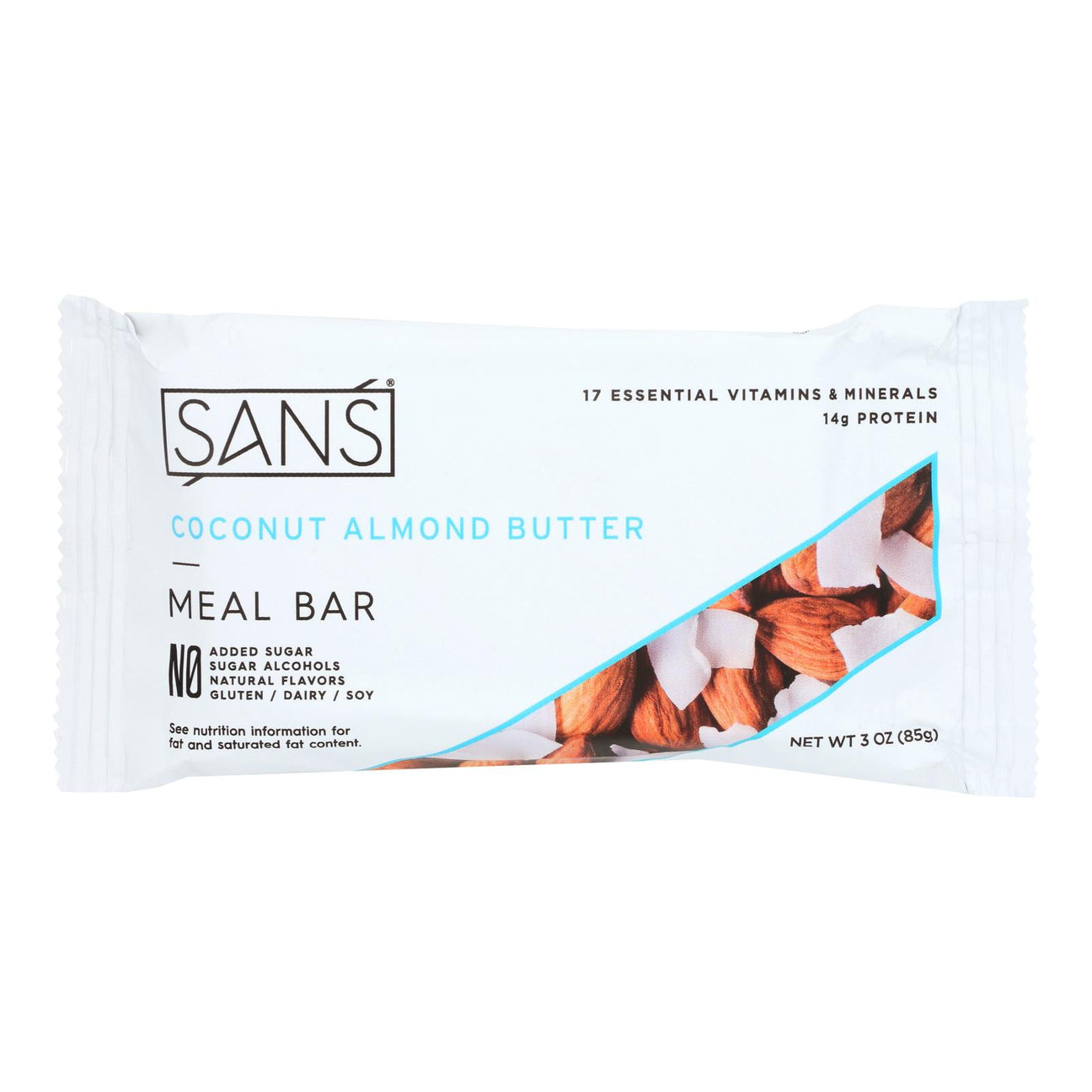 Sans Protein Bar, Coconut Almond Butter, 3oz, Pack of 12 - Cozy Farm 