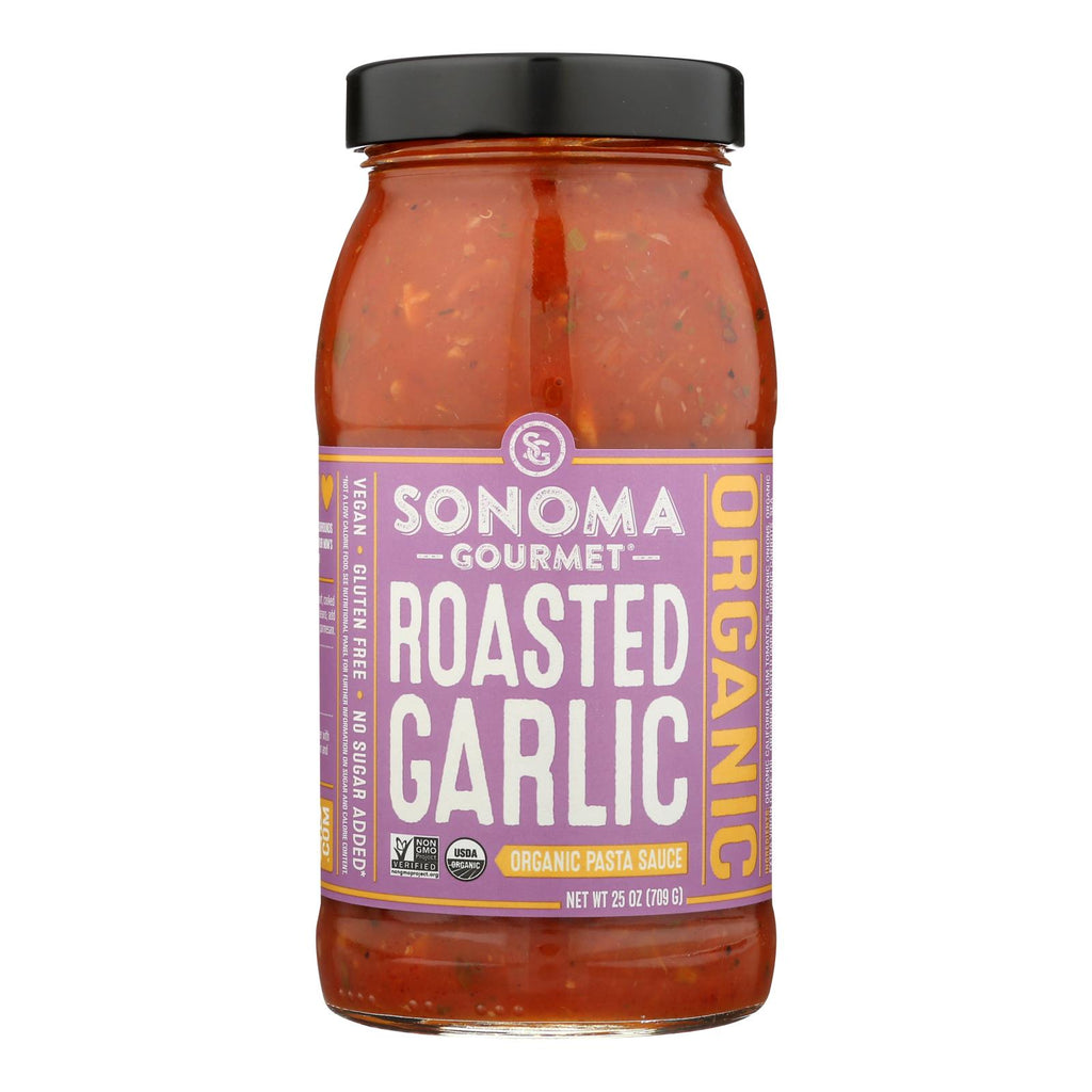 Sonoma Gourmet Organic Pasta Sauce - Roasted Garlic (Pack of 6) 25 Oz. - Cozy Farm 