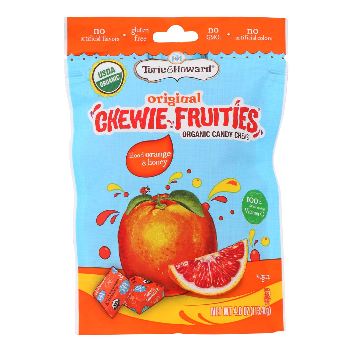 Torie and Howard Chewie Fruities (Pack of 6) 4 Oz - Blood Orange & Honey - Cozy Farm 