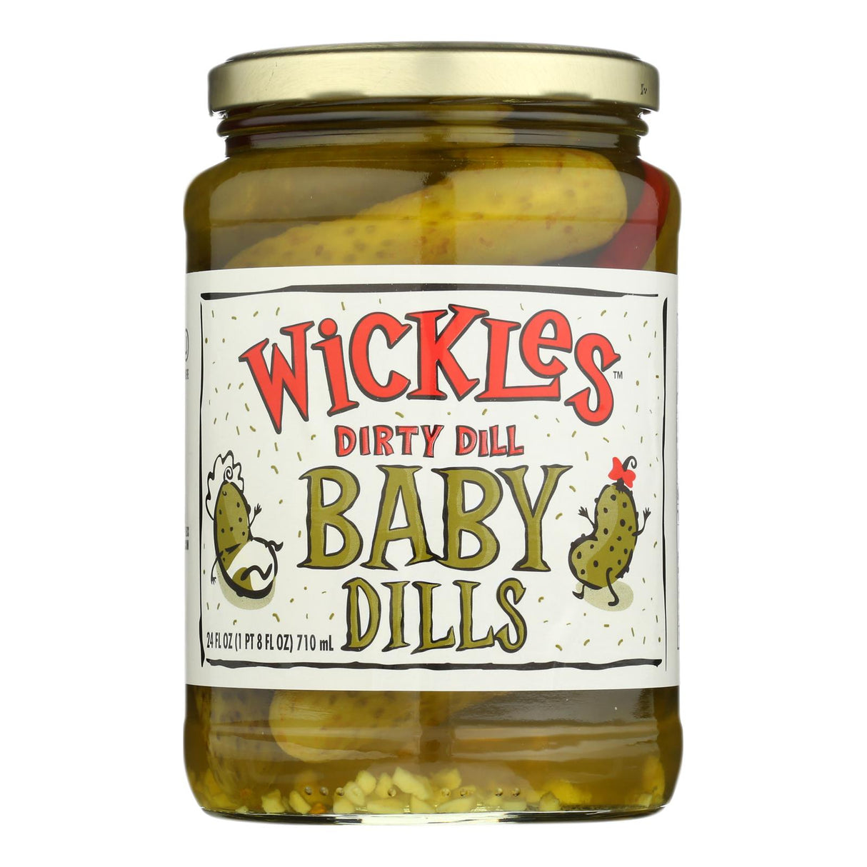 Wickles Dirty Dill Baby Dills - 24 Oz (Pack of 6) - Cozy Farm 