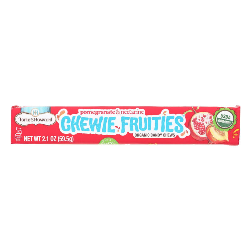 Torie & Howard (Pack of 18) Chewy Fruities Organic Candy Chws - Pomegranat & Nectarin 2.1 Oz - Cozy Farm 