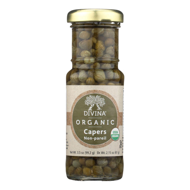 Divina Organic Capers, 3.5 Oz Jar (Pack of 12) - Cozy Farm 