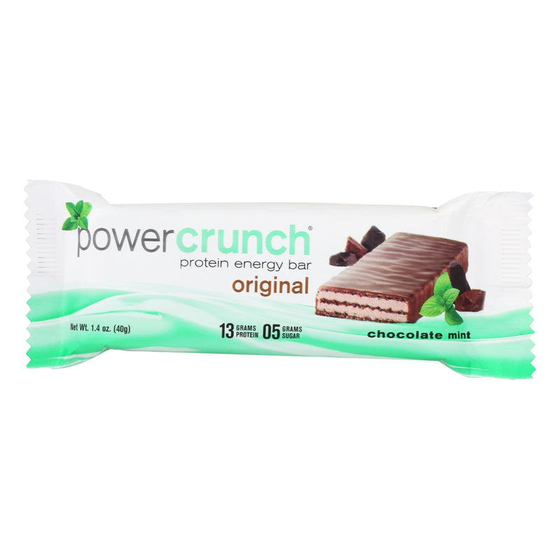 Power Crunch Protein Bars - Chocolate Mint Original - 40 Grm - Case Of 12 - Cozy Farm 