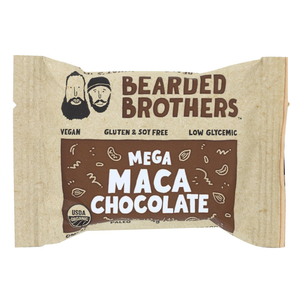 Bearded Brothers - Energy Bar - Mega Maca Chocolate - Case Of 12 - 1.52 Oz. - Cozy Farm 