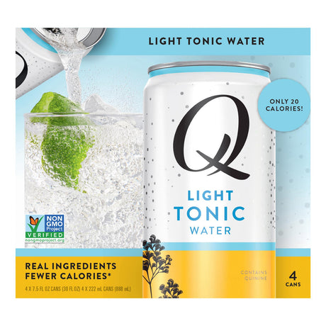 Q Drinks Light Tonic Water - 7.5 Fl oz - Case of 4 - Cozy Farm 