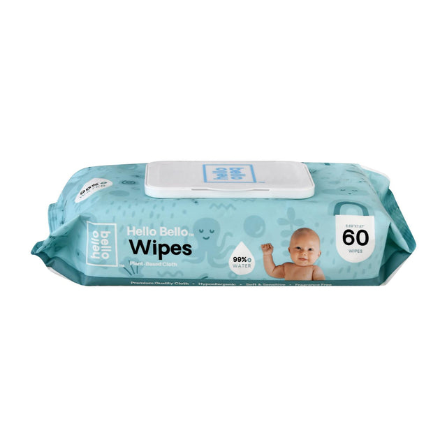 Hello Bello Baby Wipes - 60 Count Pack - Cozy Farm 