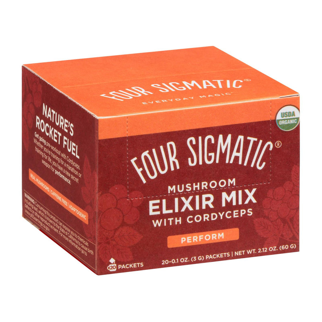 Four Sigmatic Mushroom Elixir, Organic Cordycep - 20 Ct, Pack of 1 - Cozy Farm 