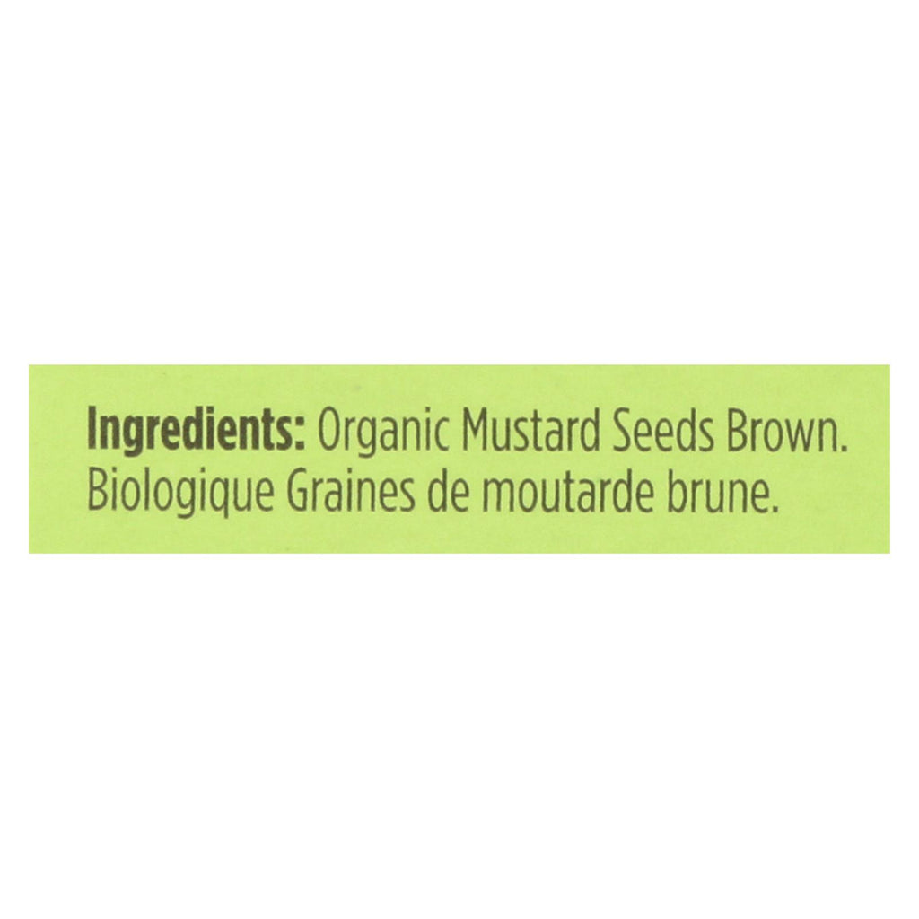 Spicely Organics Organic Brown Mustard Seeds (Case of 6) - Cozy Farm 