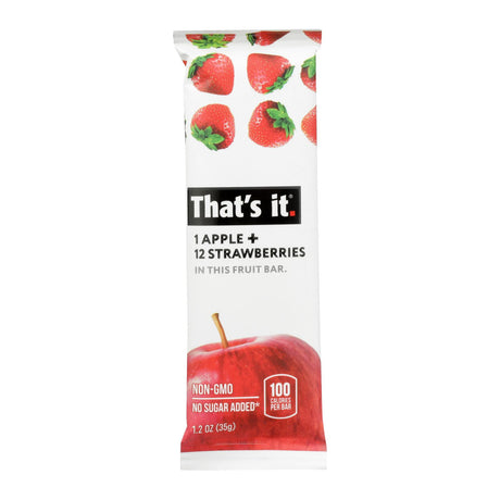 That's It Apple and Strawberry Fruit Bars - 12-Pack, 1.2 Oz Each - Cozy Farm 