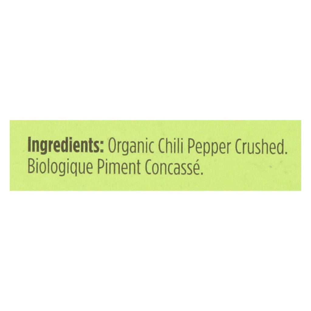 Spicely Organics - Organic Chili Pepper - Crushed - Case Of 6 - 0.3 Oz. - Cozy Farm 