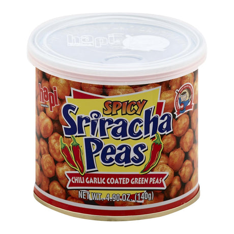 Hapi Sriracha Peas, Spicy - Case of 12 - 4.9oz - Cozy Farm 