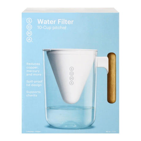 Soma Pitchr Water Filter 10-Cup, White - 80 oz - Cozy Farm 