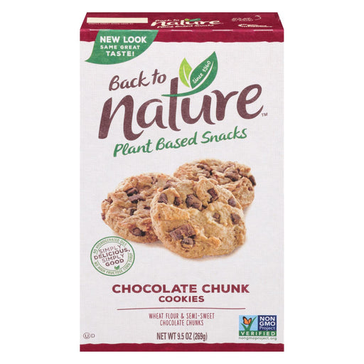 Back to Nature Chocolate Chunk Cookies, 6 count x 9.5 oz - Cozy Farm 