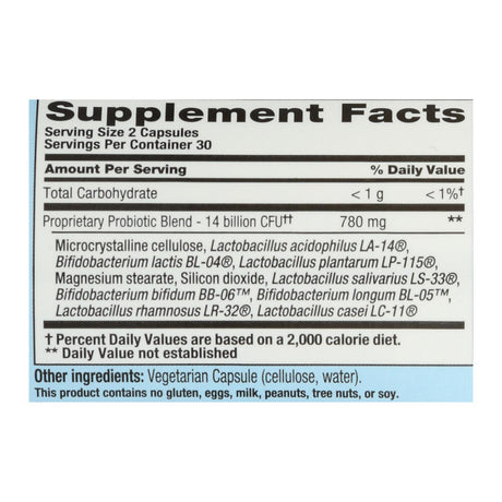 Nutrition Now PB8 Probiotic Acidophilus For Life - 500 mg, 60 Vegetarian Capsules - Cozy Farm 