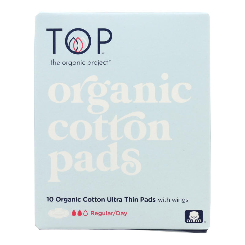 Top The Organic Project (Pack of 10) Pads Day Thinner Wings - 1 Case - Cozy Farm 
