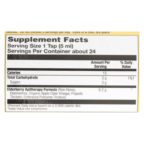 Honey Gardens Apiaries Elderberry Syrup - Cough Support with Raw Honey, Propolis & Elderberries - 4 Oz - Cozy Farm 