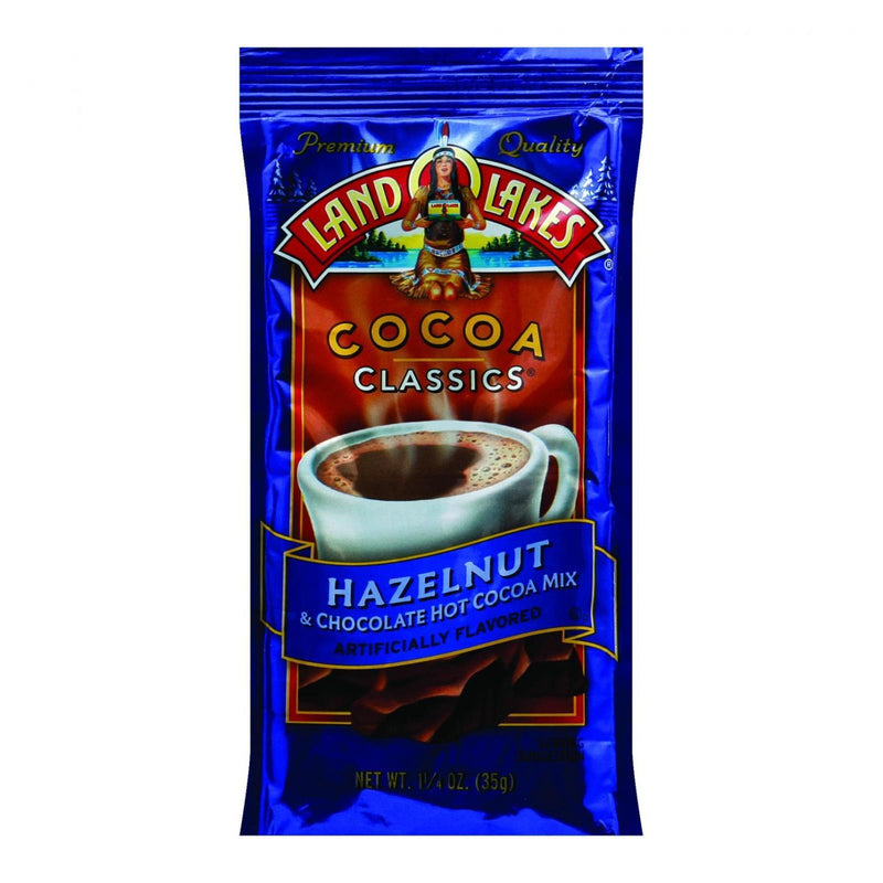 Land O Lakes Cocoa Classic Mix - Hazelnut and Chocolate - 1.25 oz - Pack of 12 - Cozy Farm 