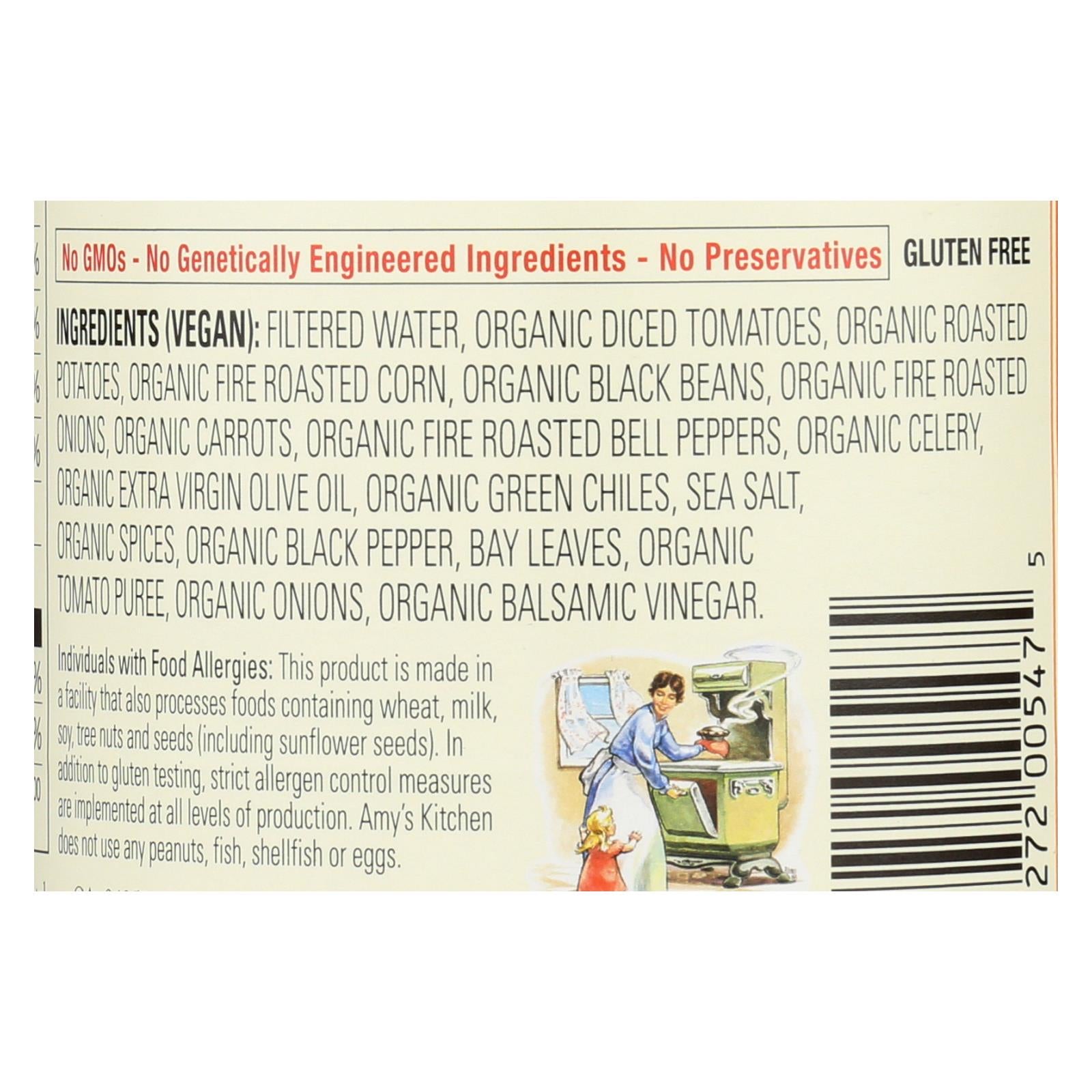 Amy S Organic Fire Roasted Southwestern Vegetable Soup, 14.3 Ounce, Pack of 12