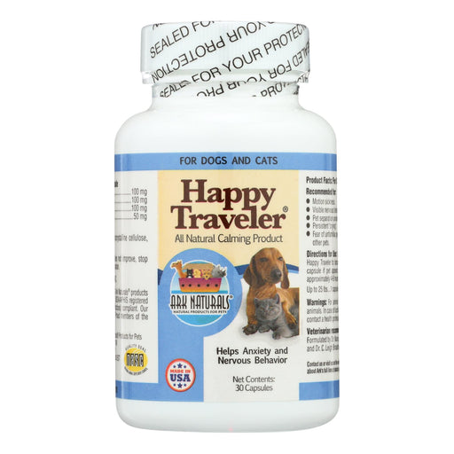 Ark Naturals Happy Traveler Calming Aid for Dogs and Cats - 30 Capsules - Cozy Farm 