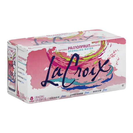 Lacroix Sparkling Water, Refreshing Passion Fruit Flavor, 12 fl. oz. Cans (8-Pack, Total 96 fl. oz.) - Cozy Farm 