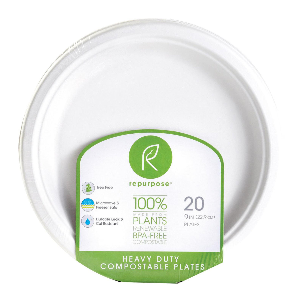 Repurpose Compostable Bagasse Dinner Plates, 20 Plates / Pack (12 Packs) - Cozy Farm 