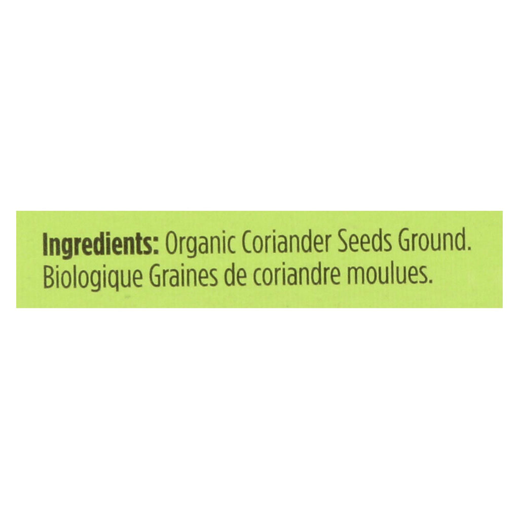 Spicely Organics - Organic Coriander - Ground - Case Of 6 - 0.45 Oz. - Cozy Farm 