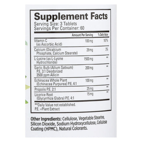 Quantum Super Lysine Plus Immune Support Tablets (180 Count) - Cozy Farm 