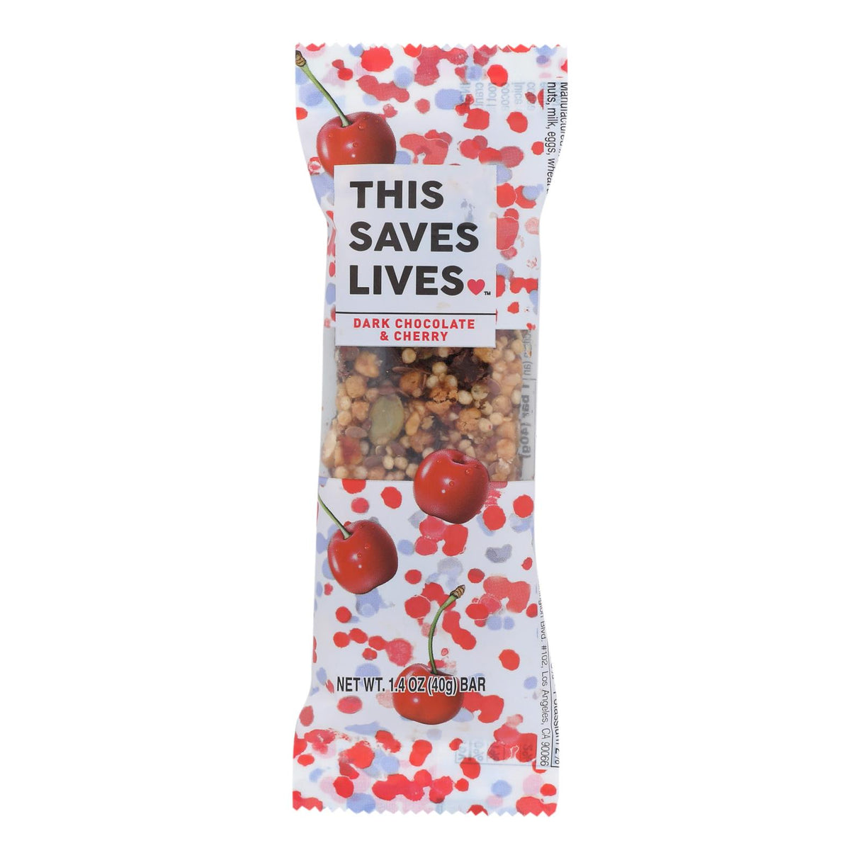 This Bar Saves Lives - Dark Chocolate Cherry And Sea Salt - Case Of 12 - 1.4 Oz. - Cozy Farm 