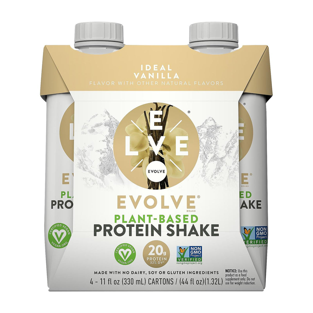 Evolve Ideal Vanilla Protein Shakes - Case of 3 (4/11 Oz Bottles) - Cozy Farm 