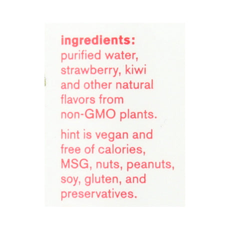 Hint Fruit Water - Strawberry And Kiwi - Case Of 12 - 16 Fl Oz. - Cozy Farm 