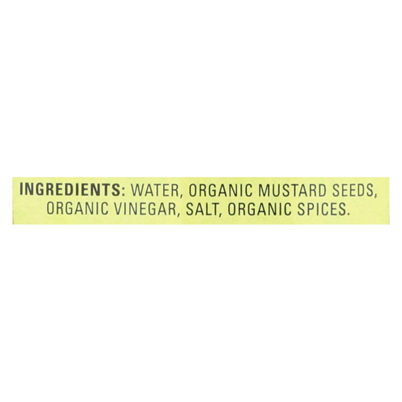 Organic Ville Organic Stone Ground Mustard (12 x 12 Oz.) - Cozy Farm 