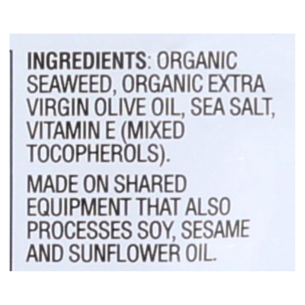Gimme Seaweed Snacks Seaweed Snack - Organic - Extra Virgin Olive Oil - Case Of 12 - .35 Oz - Cozy Farm 