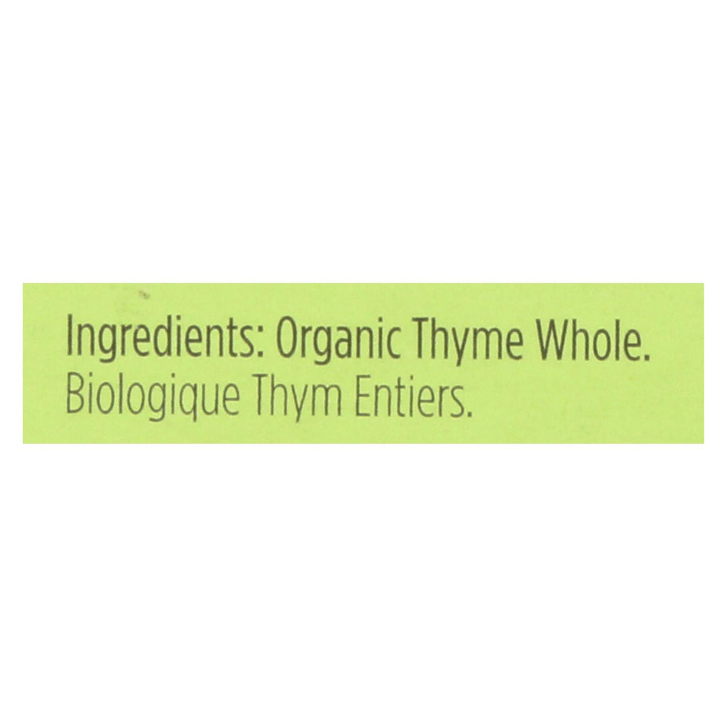 Spicely Organics - Organic Thyme - Case Of 6 - 0.1 Oz. - Cozy Farm 